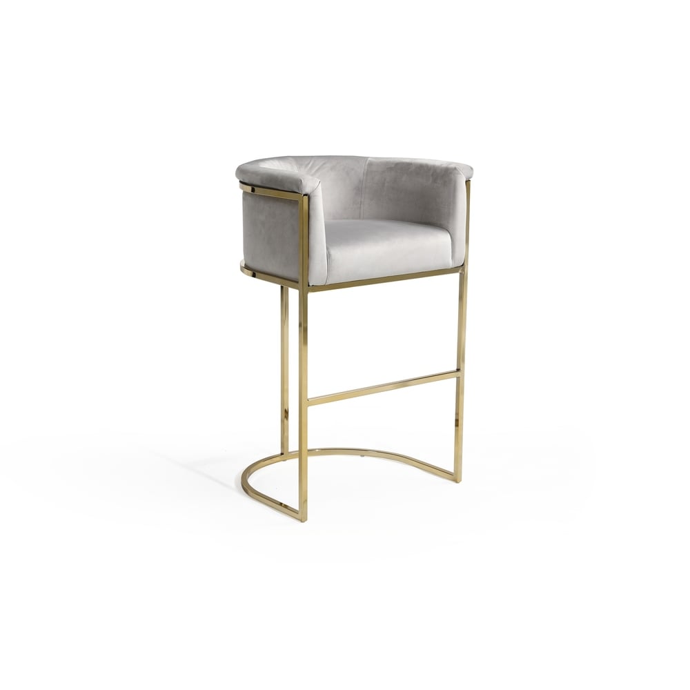 Silver Orchid Rowland Velvet Upholstered Bar/Counter Stool