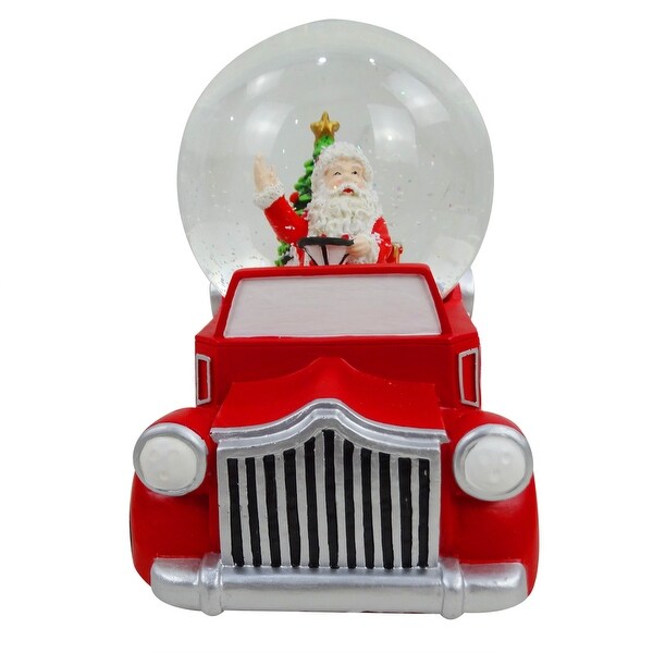 Vintage Red Car with Santa Snowglobe with Music