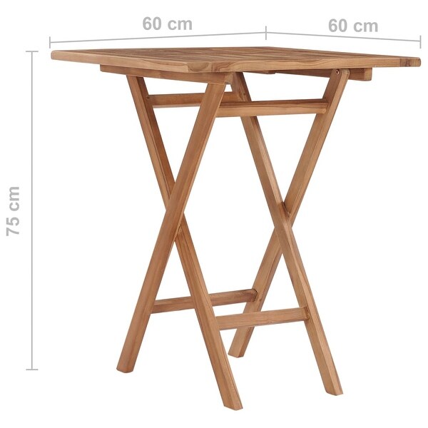 vidaXL Folding Patio Table 23.6