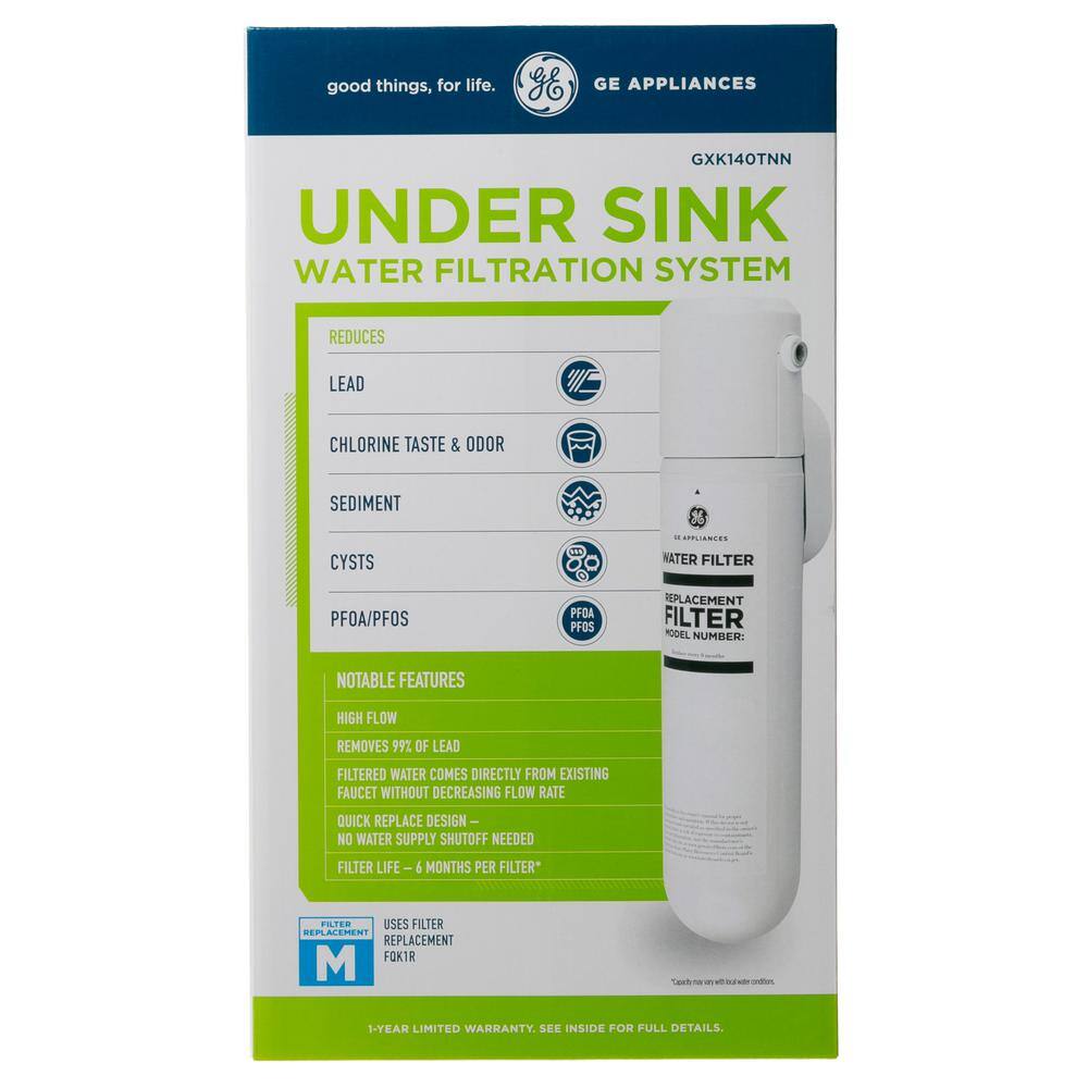 GE Under Sink Single Stage High Flow Water Filtration System GXK140TNN