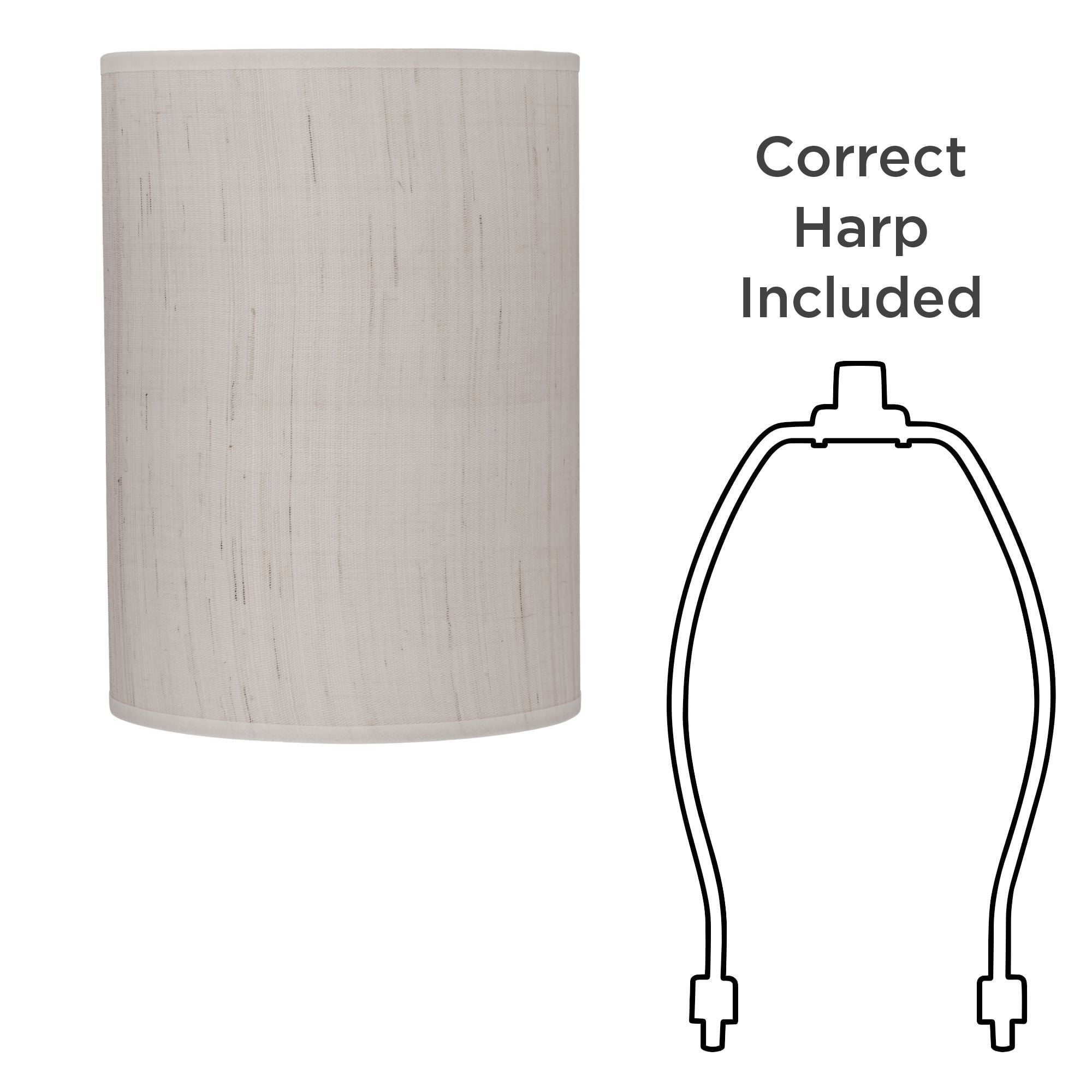 Brentwood Ivory Linen Small Drum Cylinder Lamp Shade 8