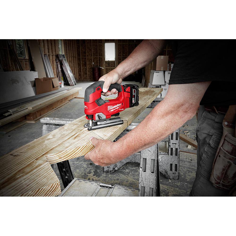 MW M18 FUEL 18V Lithium-Ion Brushless Cordless Jig Saw 12.0Ah. Battery and 8.0ah Starter Kit 2737-20-48-11-1812-48-59-1880