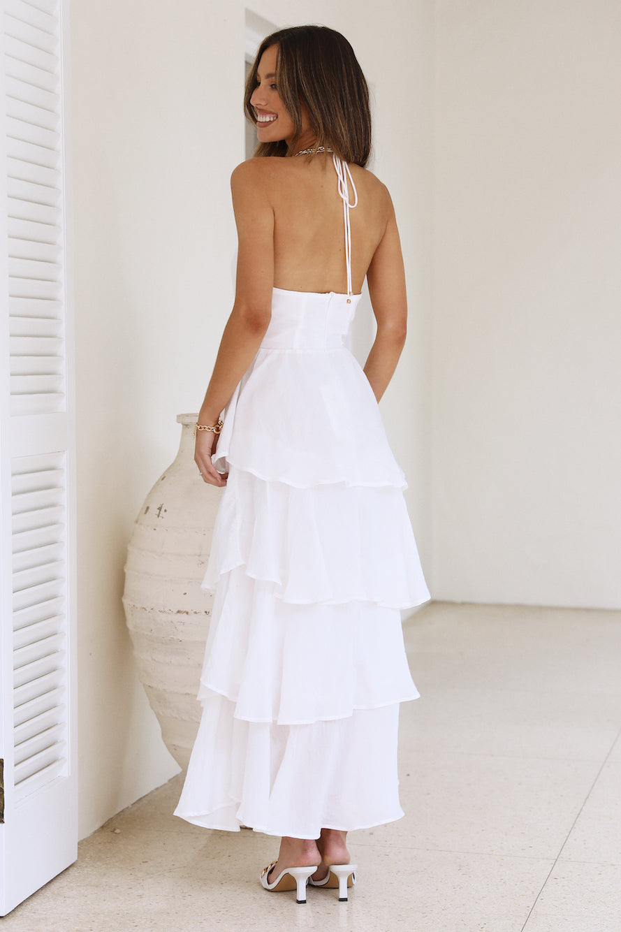 Luxe Vacation Maxi Dress White