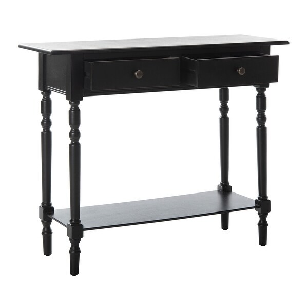 SAFAVIEH Cape Cod Black 2-drawer Console Table - 37.8