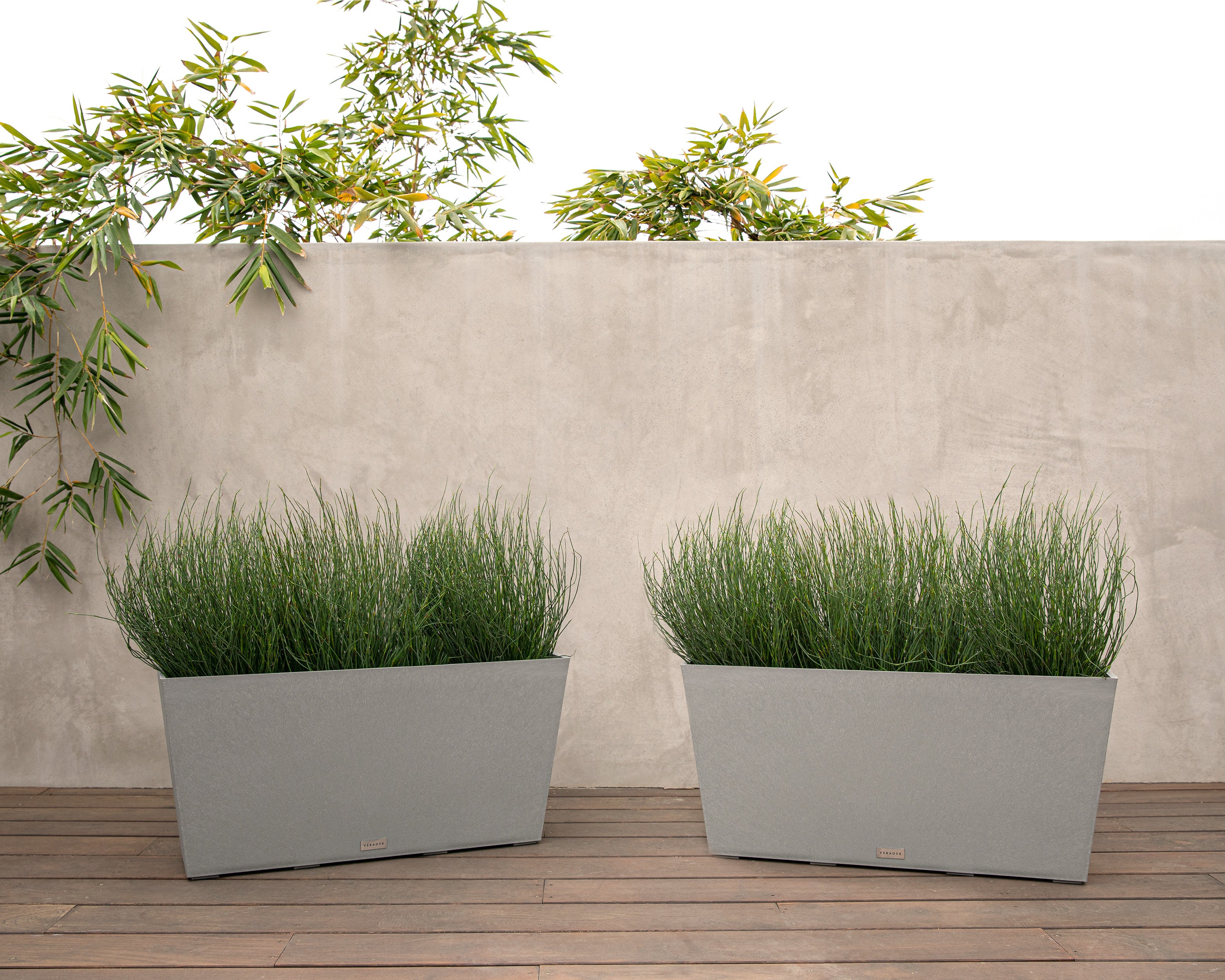 Veradek Pure Series Midori 31" Planter 2 Pack Grey