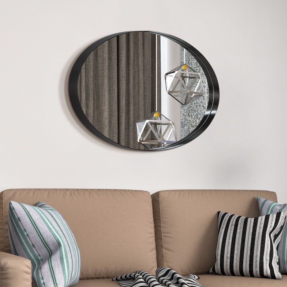 Ultra Stainless Steel Oval Wall Mirror  24\