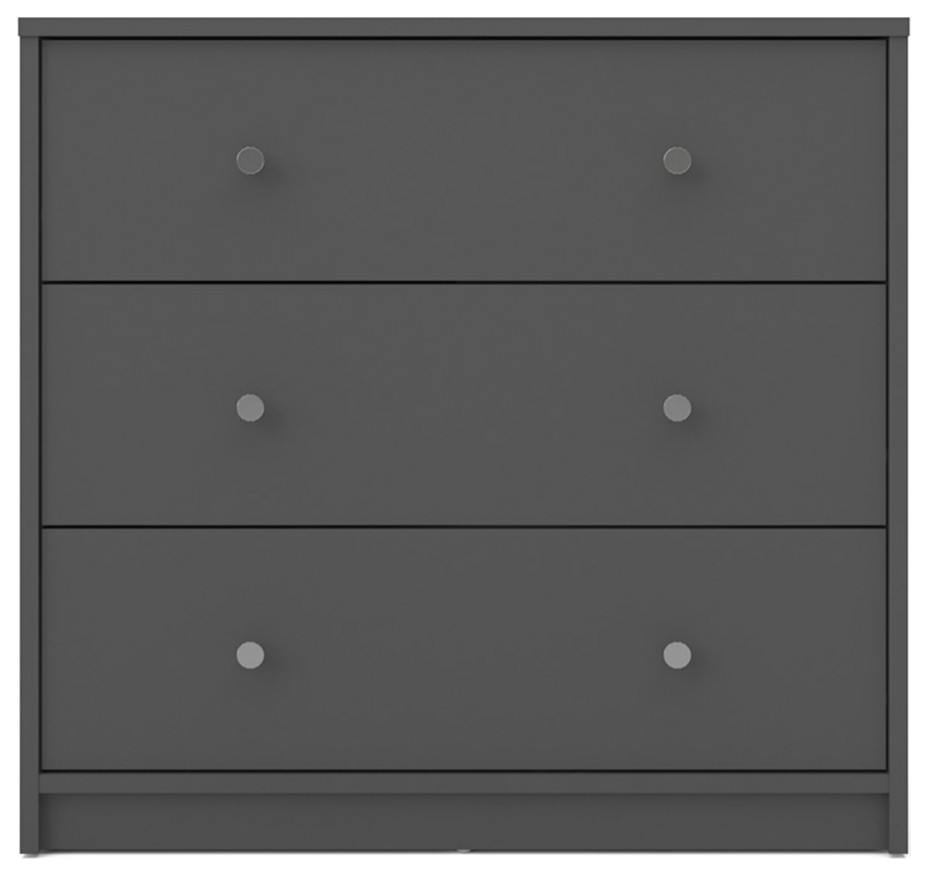 Tvilum Portland 3 Drawer Chest in Gray   Transitional   Dressers   by Homesquare  Houzz