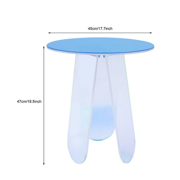 Creative Acrylic Side Tables Round End Table - 17.7