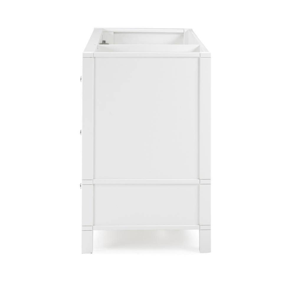 Alaterre Furniture Williamsburg 48 in. W x 21 in. D x 34 in. H Bath Vanity Cabinet without Top in White AVAN48WHBB