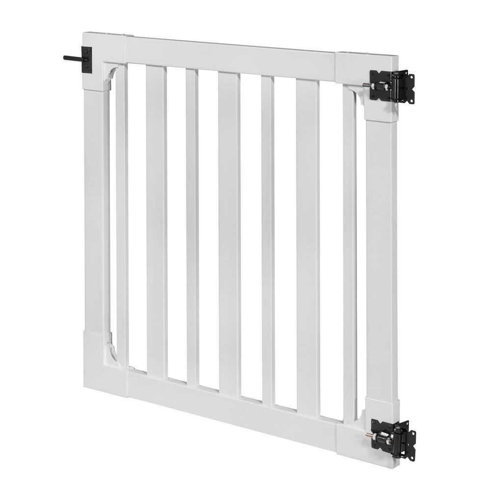 WamBam Fence 4 ft. x 4 ft. Sturbridge Vinyl Yard and Pool Fence Gate with Stainless Steel Hardware BL19104