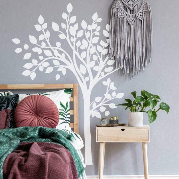 Simple Tree Peel And Stick Giant Wall Decal White Roommates