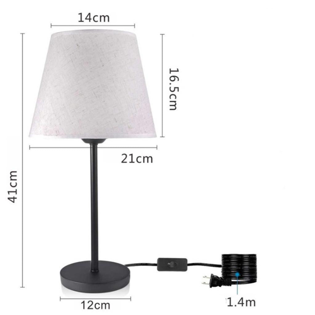 Dimmable Table Lamp with Outlets, Bedside Nightstand Desk Lamp with 1.4m Cord Perfect Décor for Bedroom, Living Room, Study Room