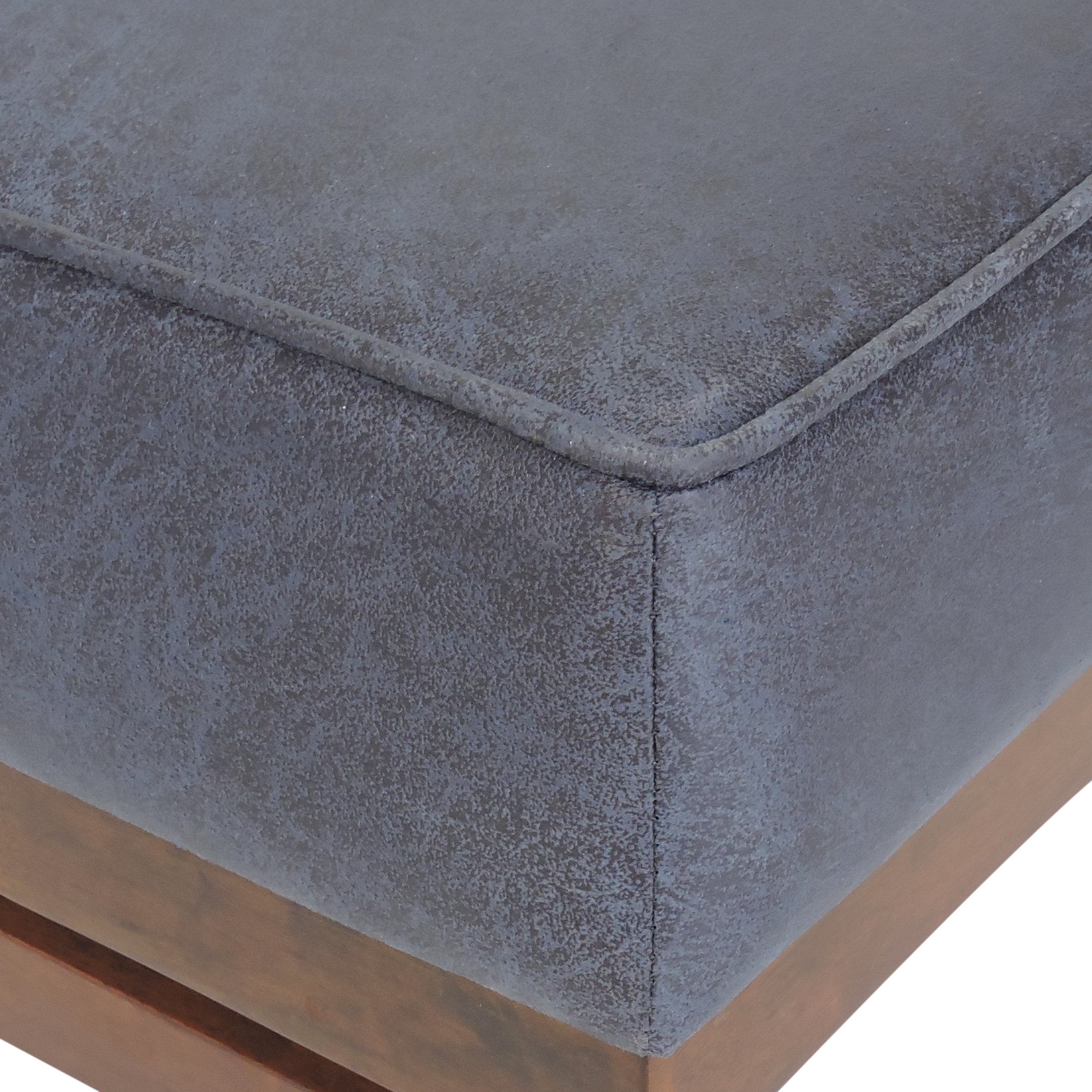 Temzyl Modern Microfiber Cocktail Ottoman with Wood Frame