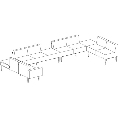 Lorell Contemporary Collection Single Seat Sofa (86929)