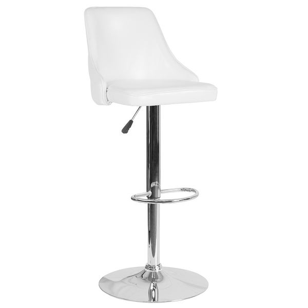 Modern Height-adjustable Chrome Barstool - 18