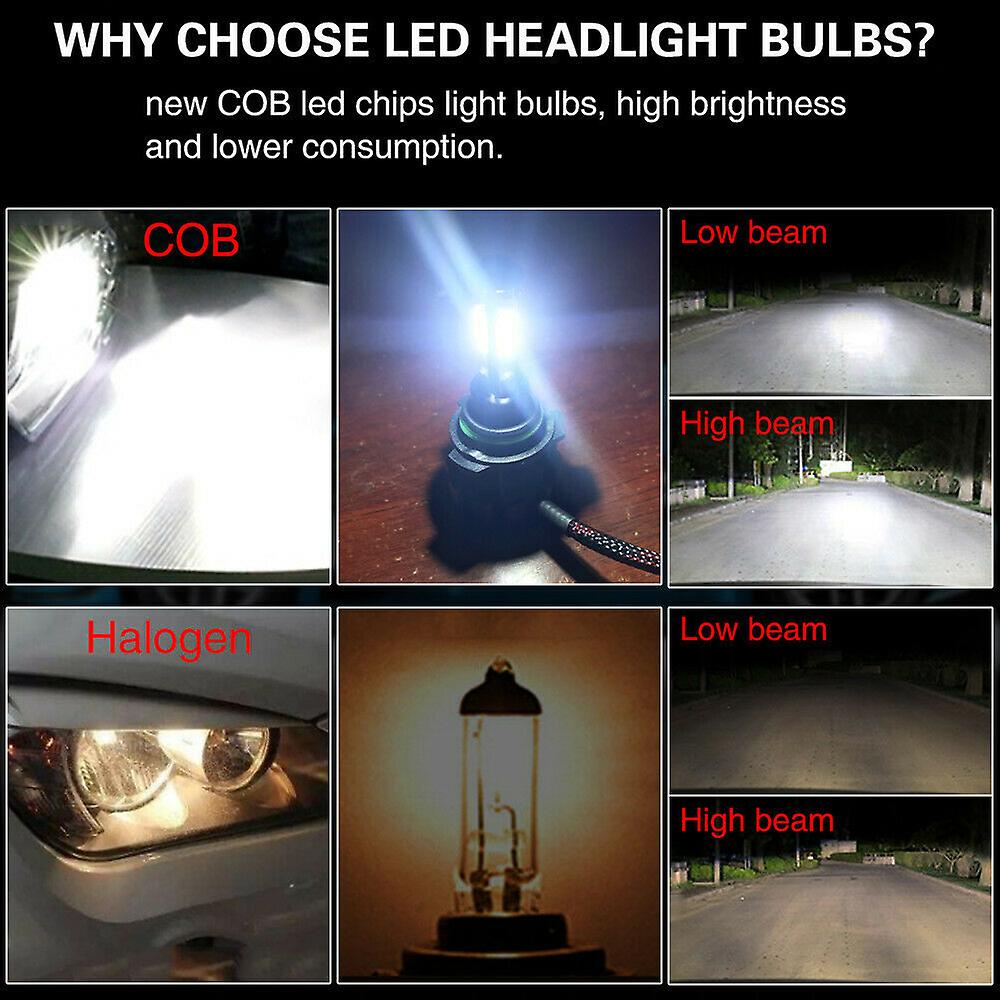 9006/hb4 Led Headlight Bulbs Low Beam Super Bright White Conversion Kits 6k