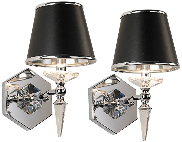 Fixture Crystal Black Paper Shade For Bedroom Bathroom Vanity