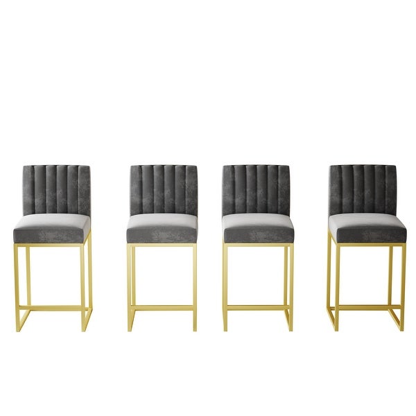 Set of 4 Modern Counter Height Bar Stools