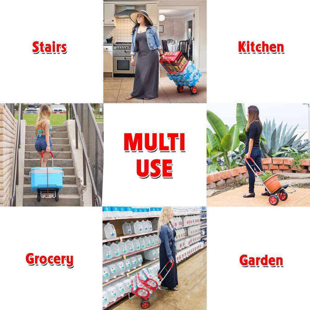 Trolley Dolly MM Personal Steel Dolly Handtruck Cart Hardware Garden Utilty in Red 01-530