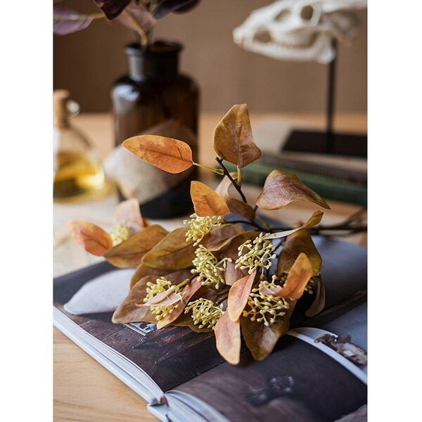 RusticReach Silk Long Eucalyptus Leaf Bunch in Natural Color