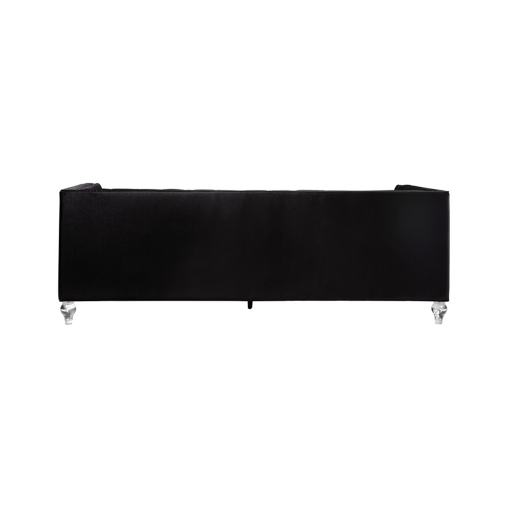 ACME Heibero Sofa with 2 Pillows in Black