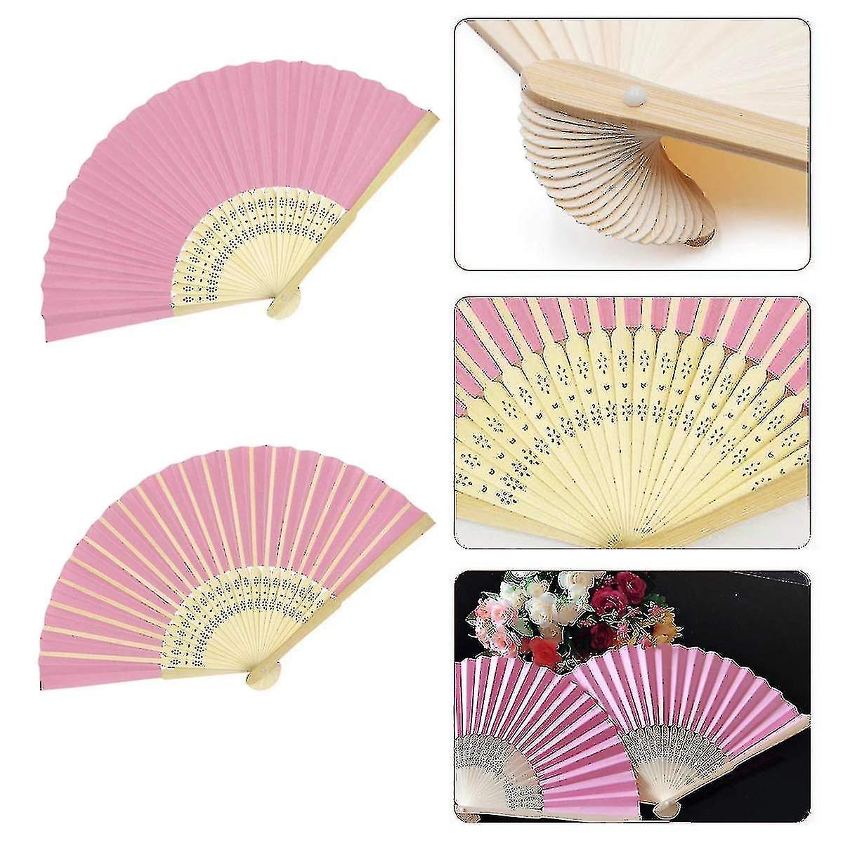 15 Pcs Hand Fan Foldable Paper Fan For Dancing， Part， Picnic， Wedding Party Gift， Guest Favour Weddi