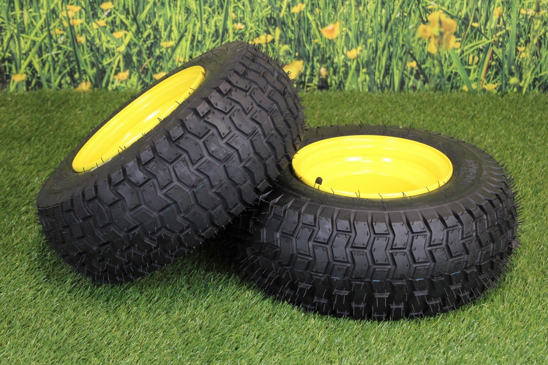 Antego Tire and Wheel (Set of 2) 16x6.50-8 Tires and Wheels 4 Ply for Lawn and Garden Mower Turf Tires .75