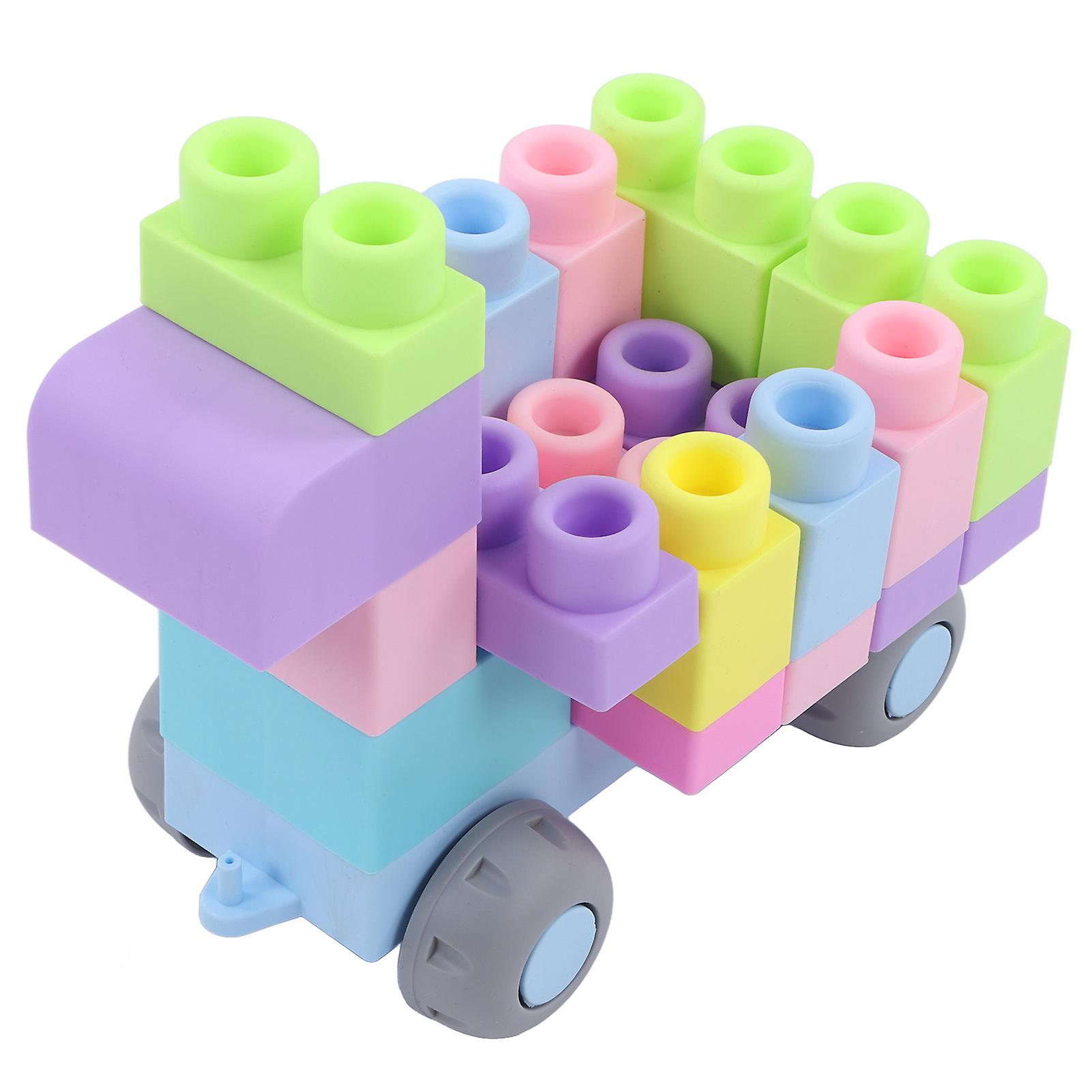 Soft Building Blocks Hand Eye Coordination Bright Color Soft Baby Blocks Educational Toy