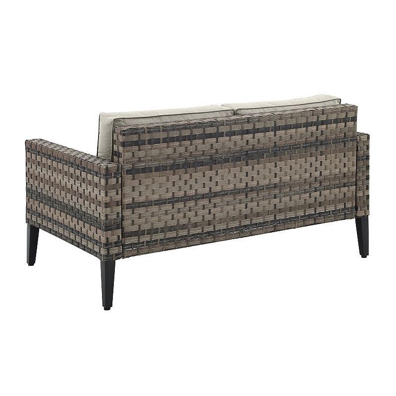 Crosley Prescott Patio Wicker Loveseat Couch