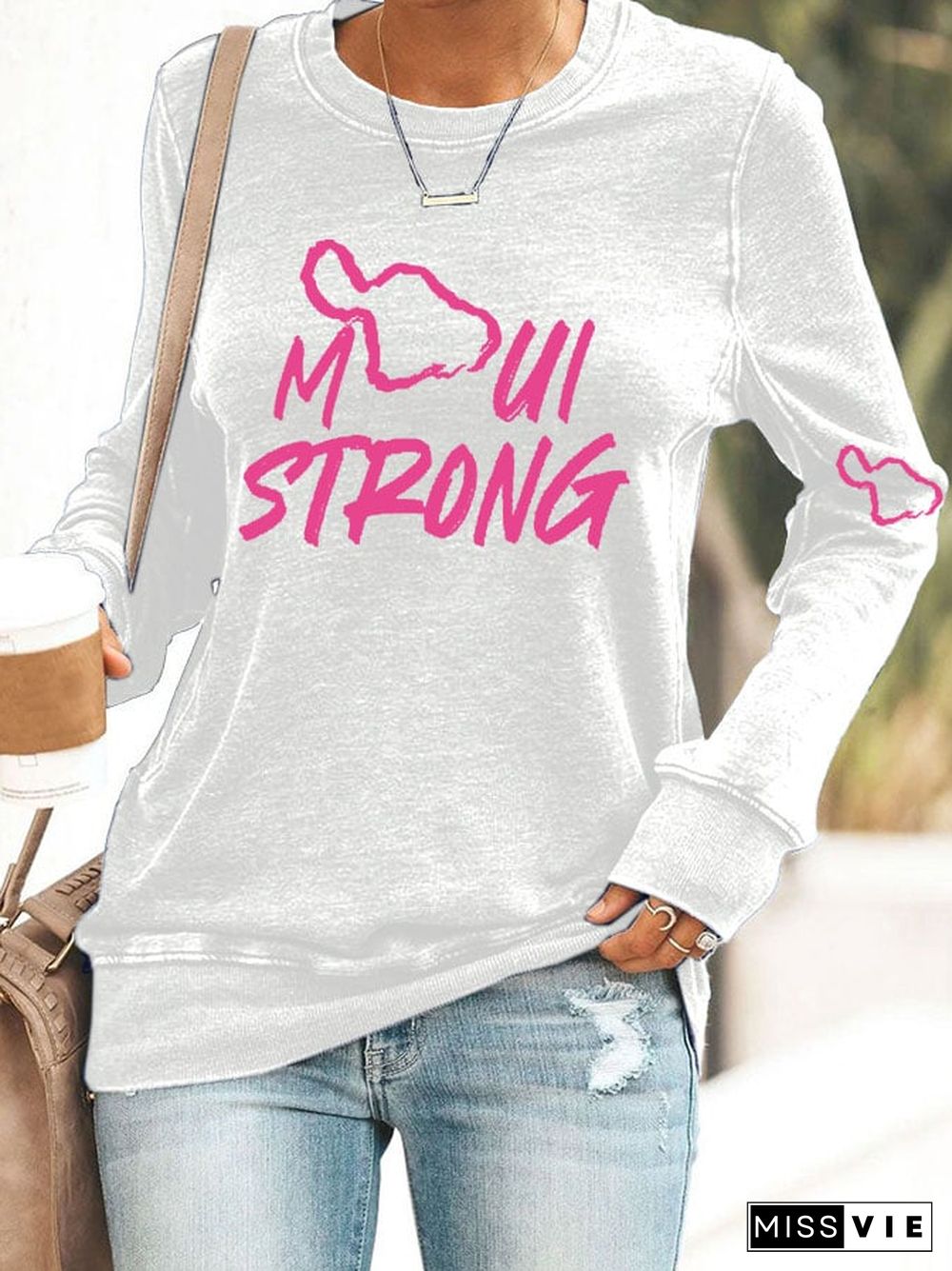 Women's Maui Strong Printed Sweatshirt