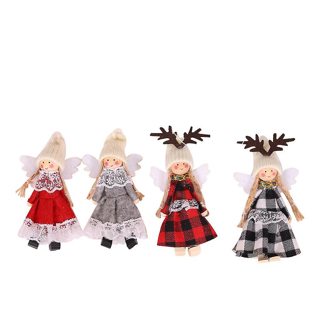 Antler Angel Plush Doll Home Party Christmas Tree Decoration Hanging Ornament