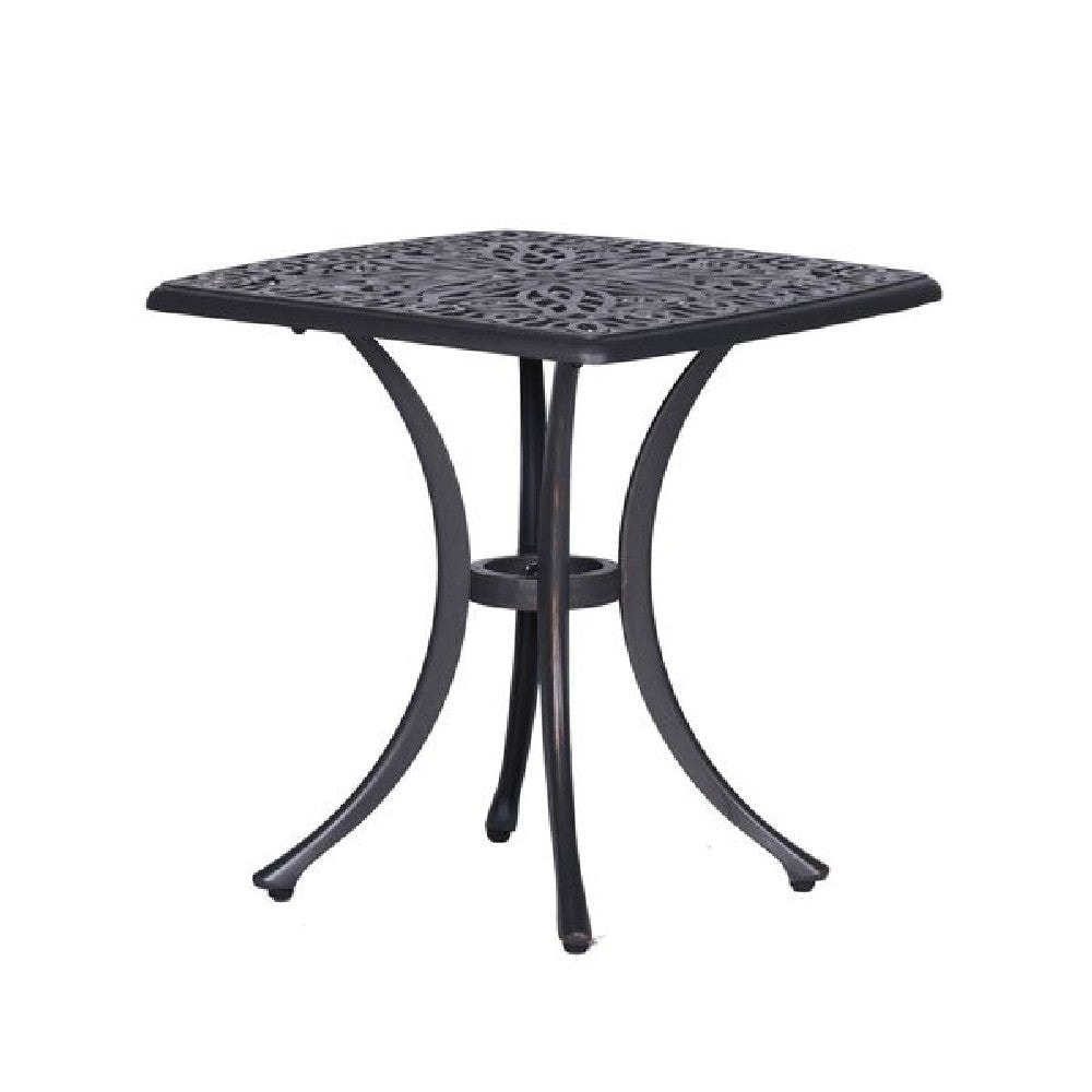 21 Inch Arbor Metal End Table with Curved Legs， Gunmetal Gray - 21.06 L X 21.06 W X 21.06 H