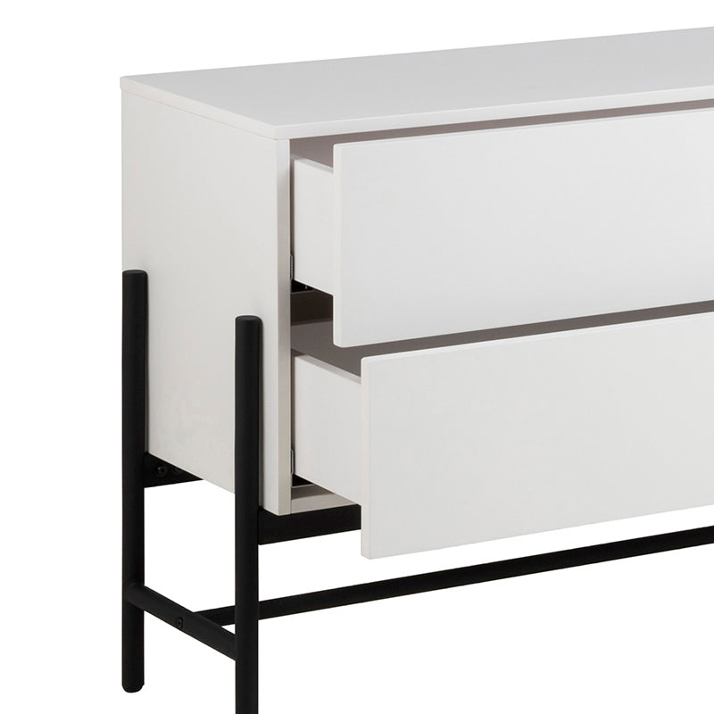 MOGEN Sideboard  Buffet 185cm - White & Black