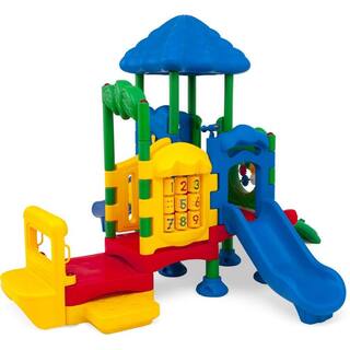 Ultra Play Discovery Center Commercial Playground 4 Deck with Roof Ground Spike Mounting DC-4LG02-08-0206