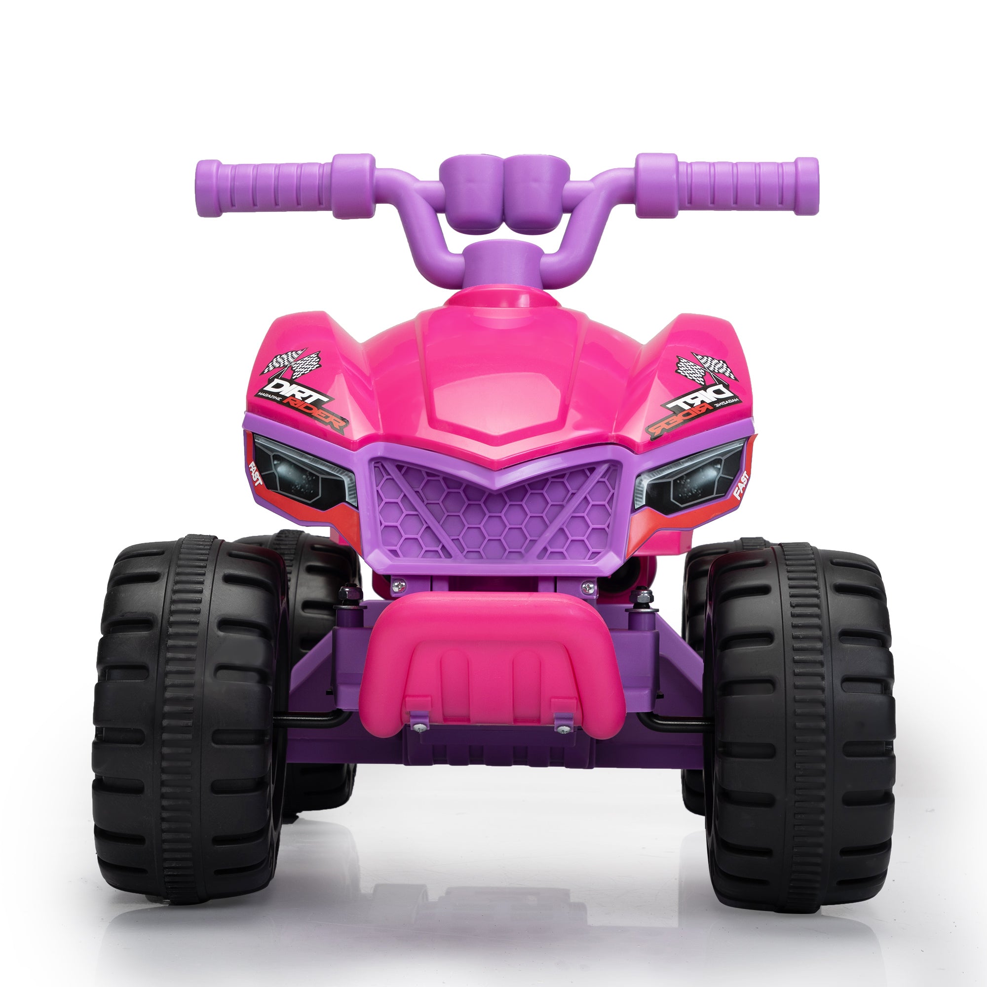 Ride-on ATV, Battery Powered Electric Quad Car with Music, and Spray Device, 4 Wheeled Ride-on for Toddlers Age 3-5, Rose Red