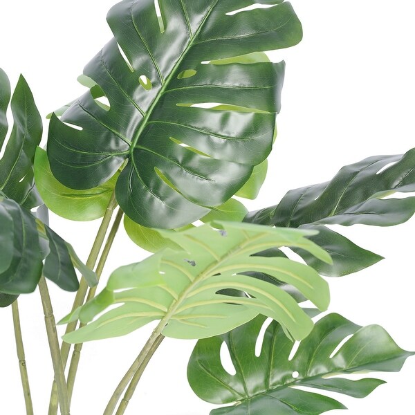 Philodendron Artificial Plant Tree In Round Pot