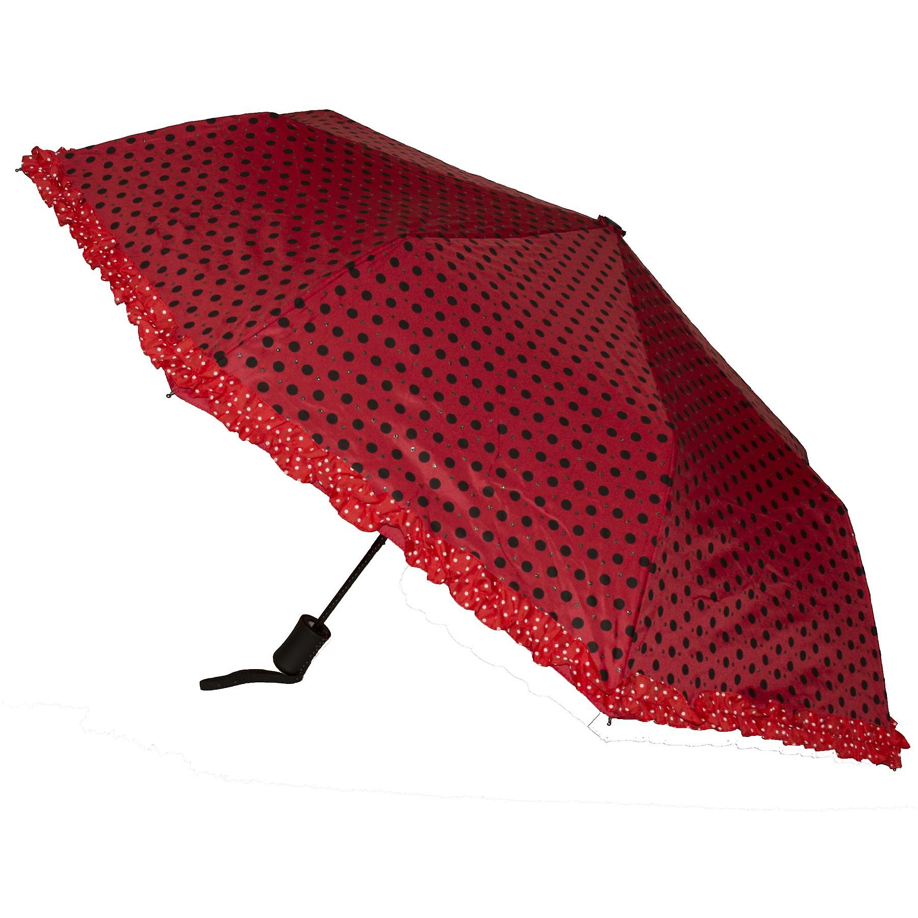 Polka Dot， Frills and Sparkles Folding Windrproof Umbrellas Various Colours (30cm)