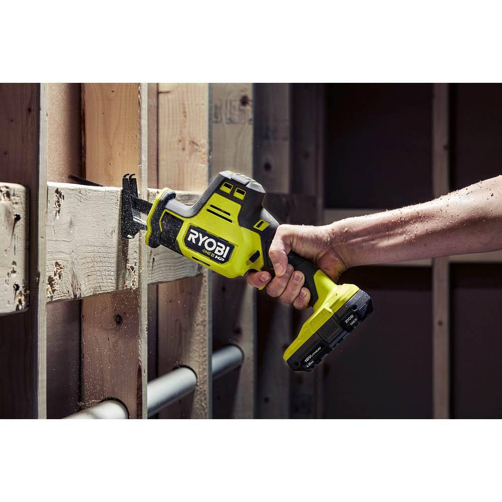 RYOBI ONE+ HP 18V Brushless Cordless Compact 4-Tool Combo Kit with (2) 2.0 Ah Batteries Charger and Bag PSBCK104K2