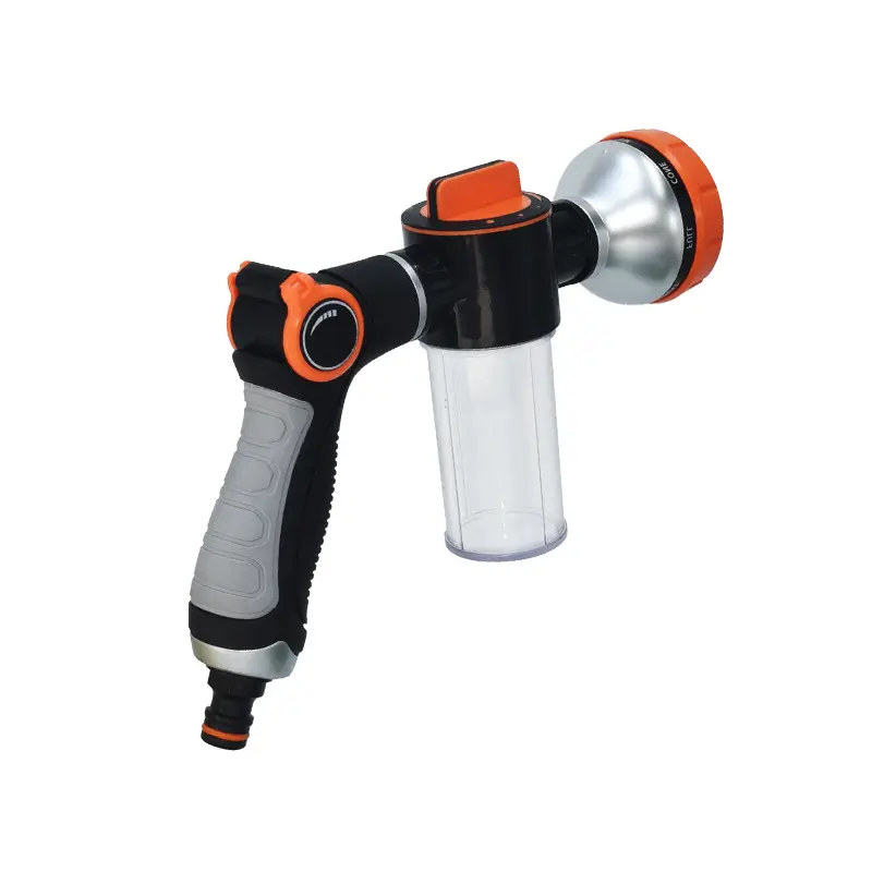 China Factory Supply Garden Hose Soap Sprayer Attachment Nozzle With 8 Spray Mode For Lawn Care