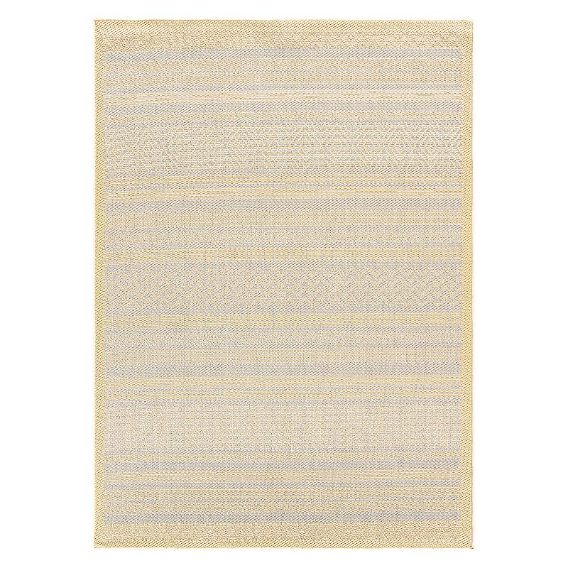 World Rug Gallery Contemporary Bohemain Stripes Indoor/Outdoor Waterproof Patio Area Rug