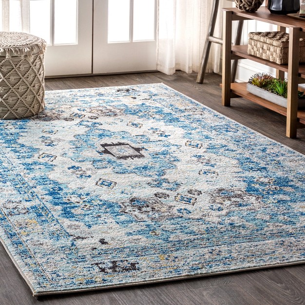 Modern Persian Boho Vintage Medallion Area Rug Jonathan Y