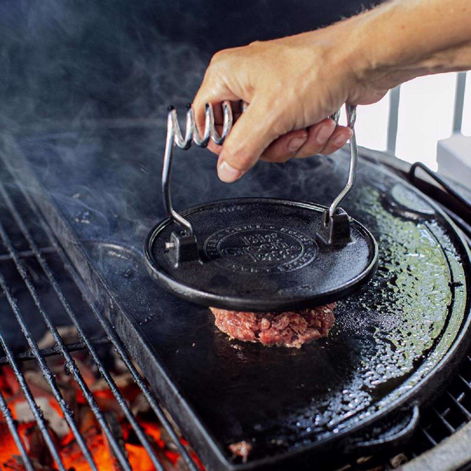 Big Green Egg Cast Iron Burger Press