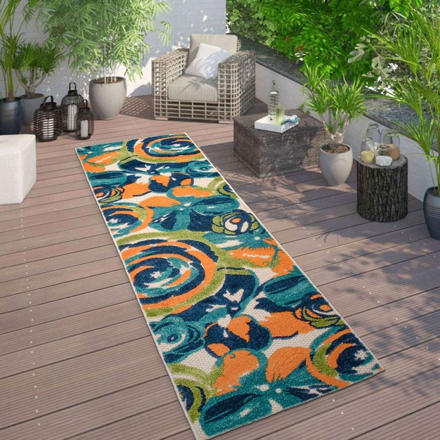 World Rug Gallery Modern Floral Indoor outdoor Area Rug