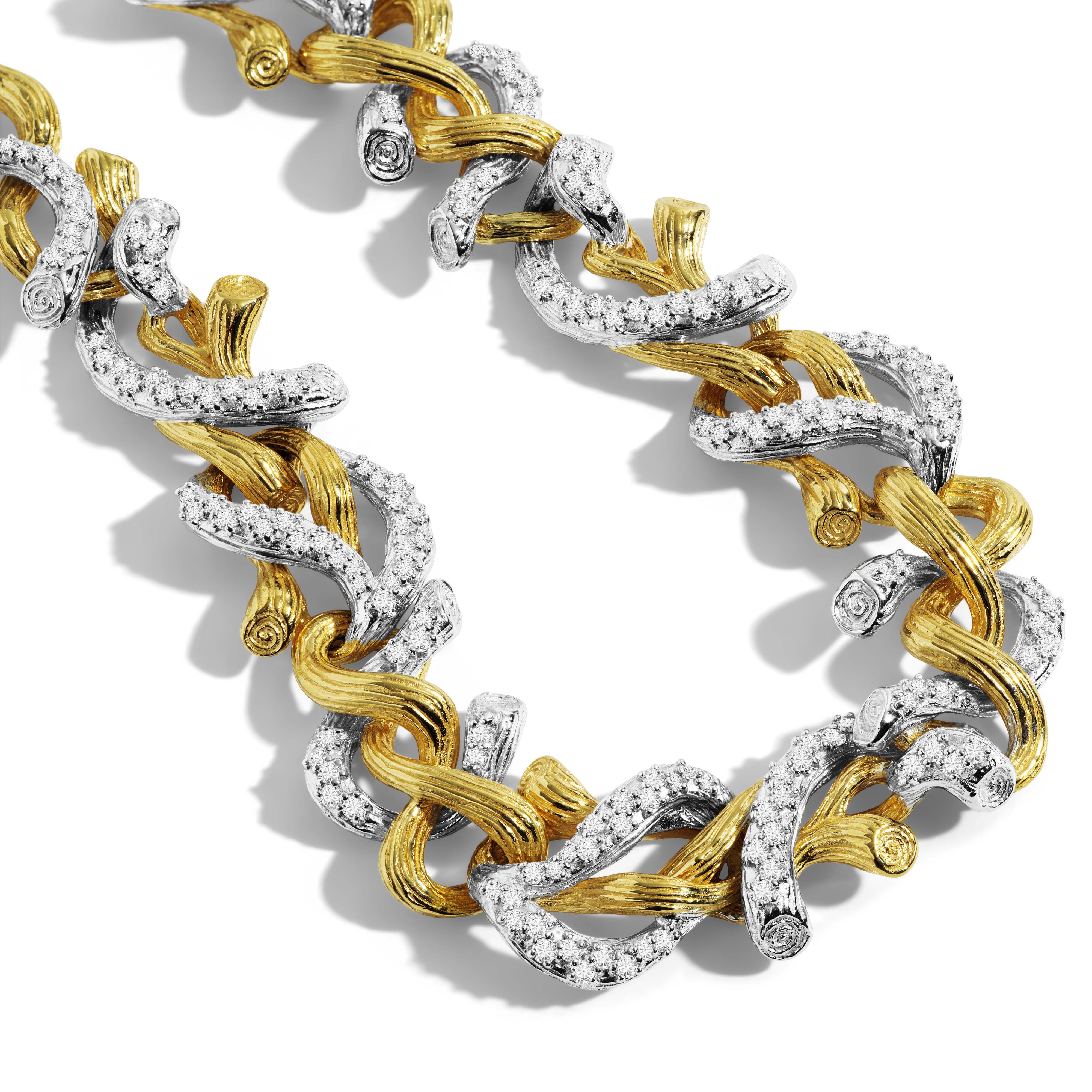 Branch Coral Bracelet with Diamonds