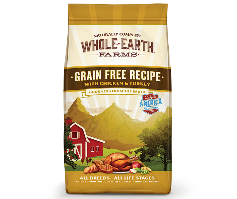 Whole Earth Farms Grain Free - All Breeds， Adult Dog Chicken and Turke