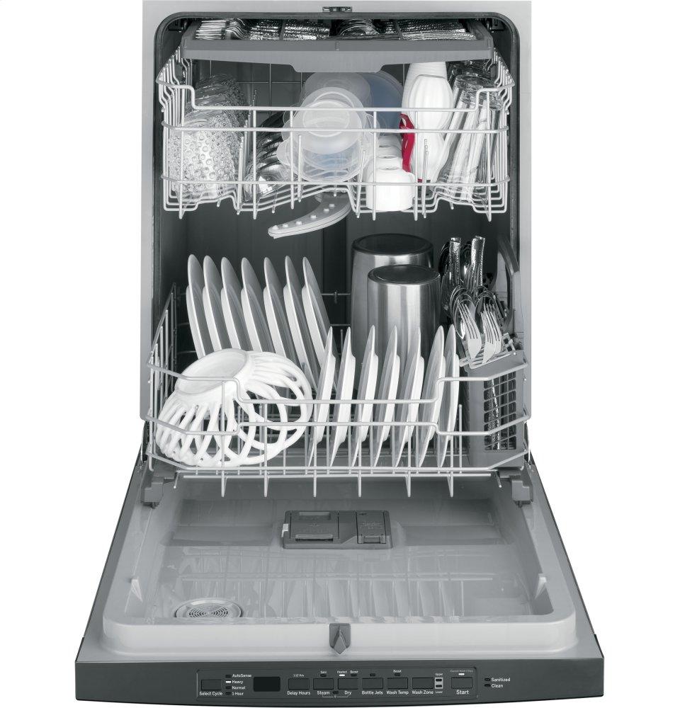 Ge Appliances GDT630PGMBB Ge® Top Control With Plastic Interior Dishwasher With Sanitize Cycle & Dry Boost