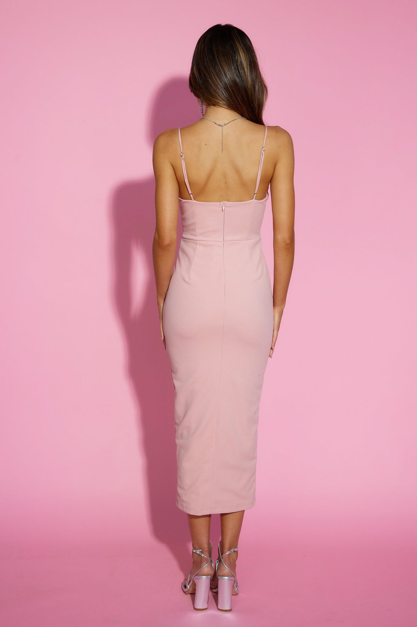 Simply You Midi Dress Blush