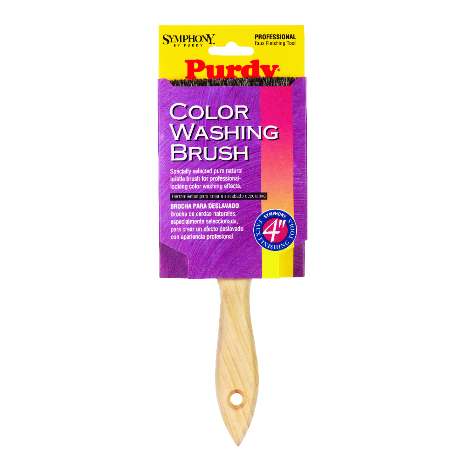 Purdy Symphony Color Washing Brush 4 in. Soft Flat Color Washing Brushes