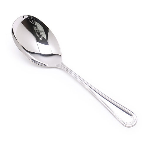 Central Restaurant RE-115 Buffet Serving Spoon Solid， Solid Handle， 8-3/4