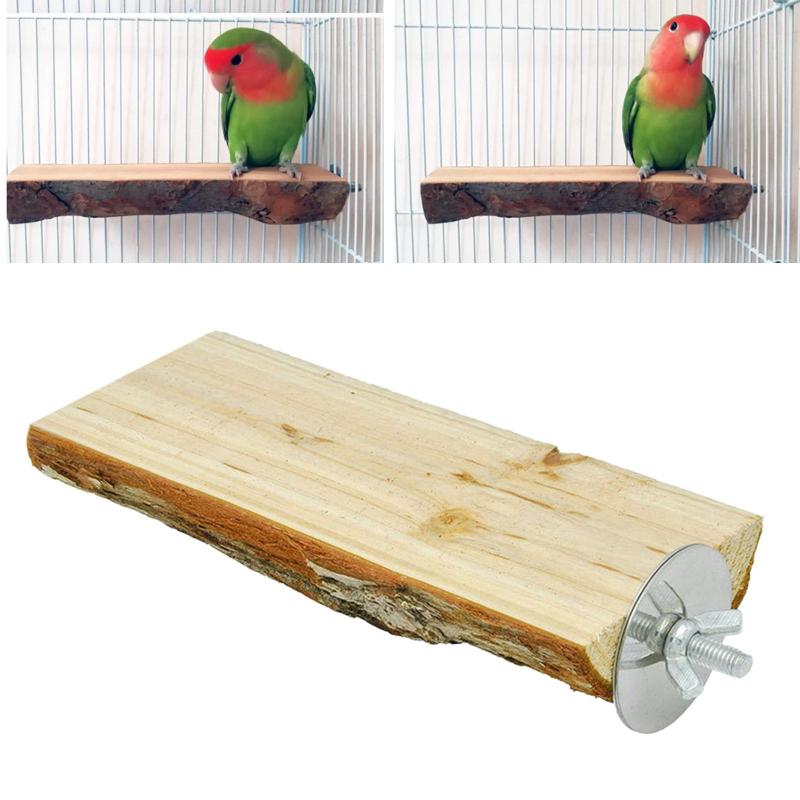 Natural Wood Bird Perch Stand， Hanging Multi Branch Perch Platform for Parrots， Parakeets Cockatiels， Conures， Macaws， Love Birds